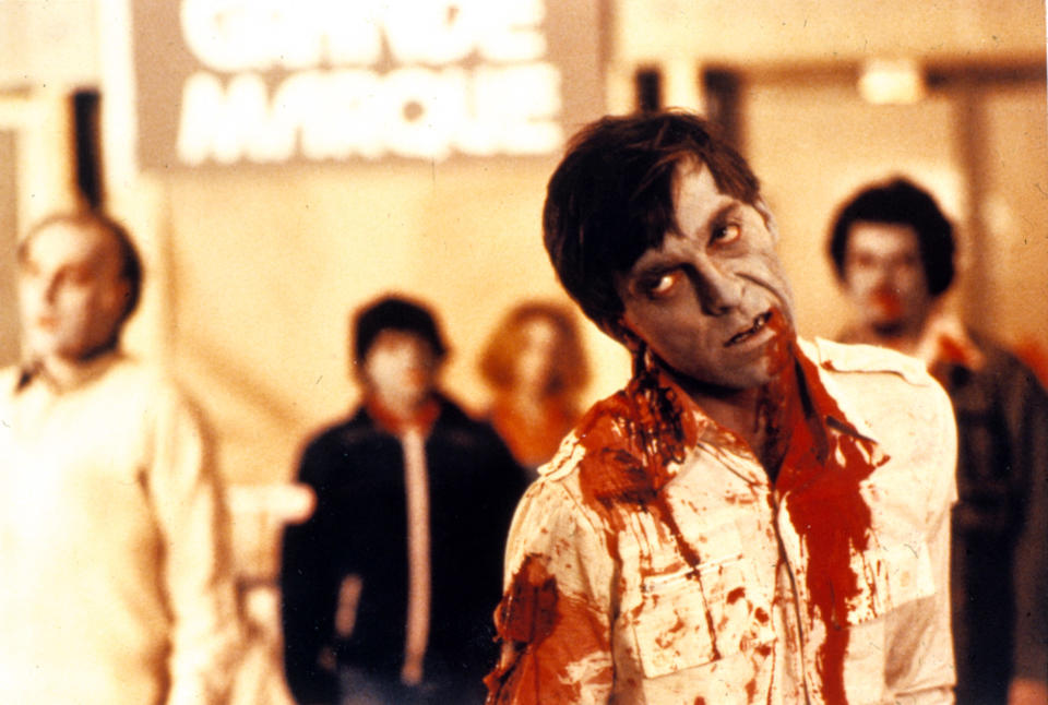 David Emge in the iconic image from ‘Dawn of the Dead’ (1978)