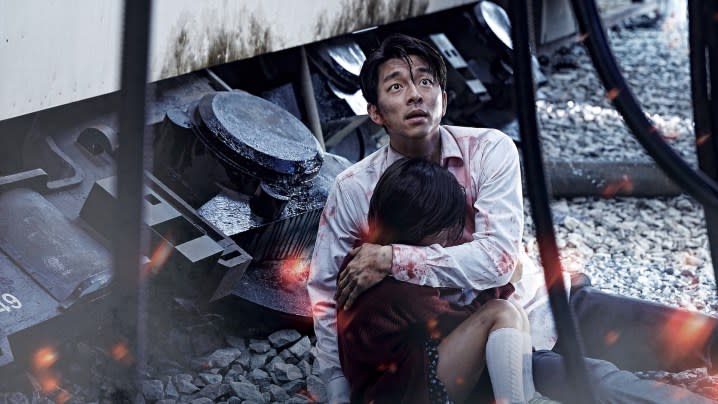 Gong Yoo and Su-An Kim in Train to Busan.