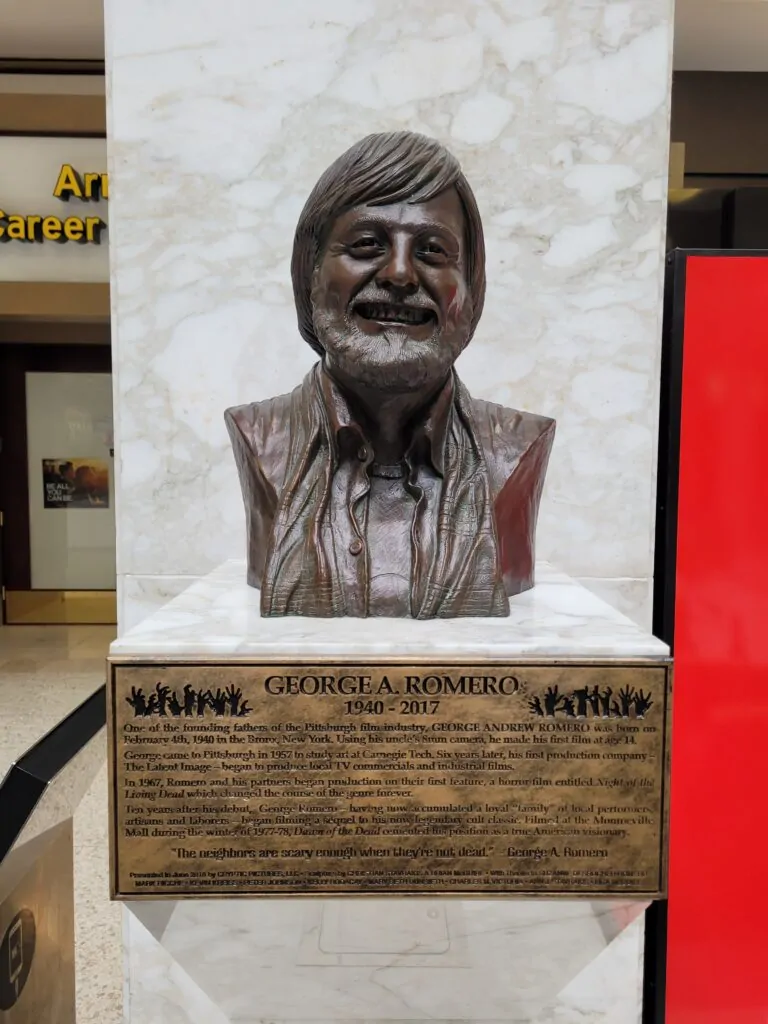 - Zombie Gaming Bust of George A. Romero at the Monroeville Mall.