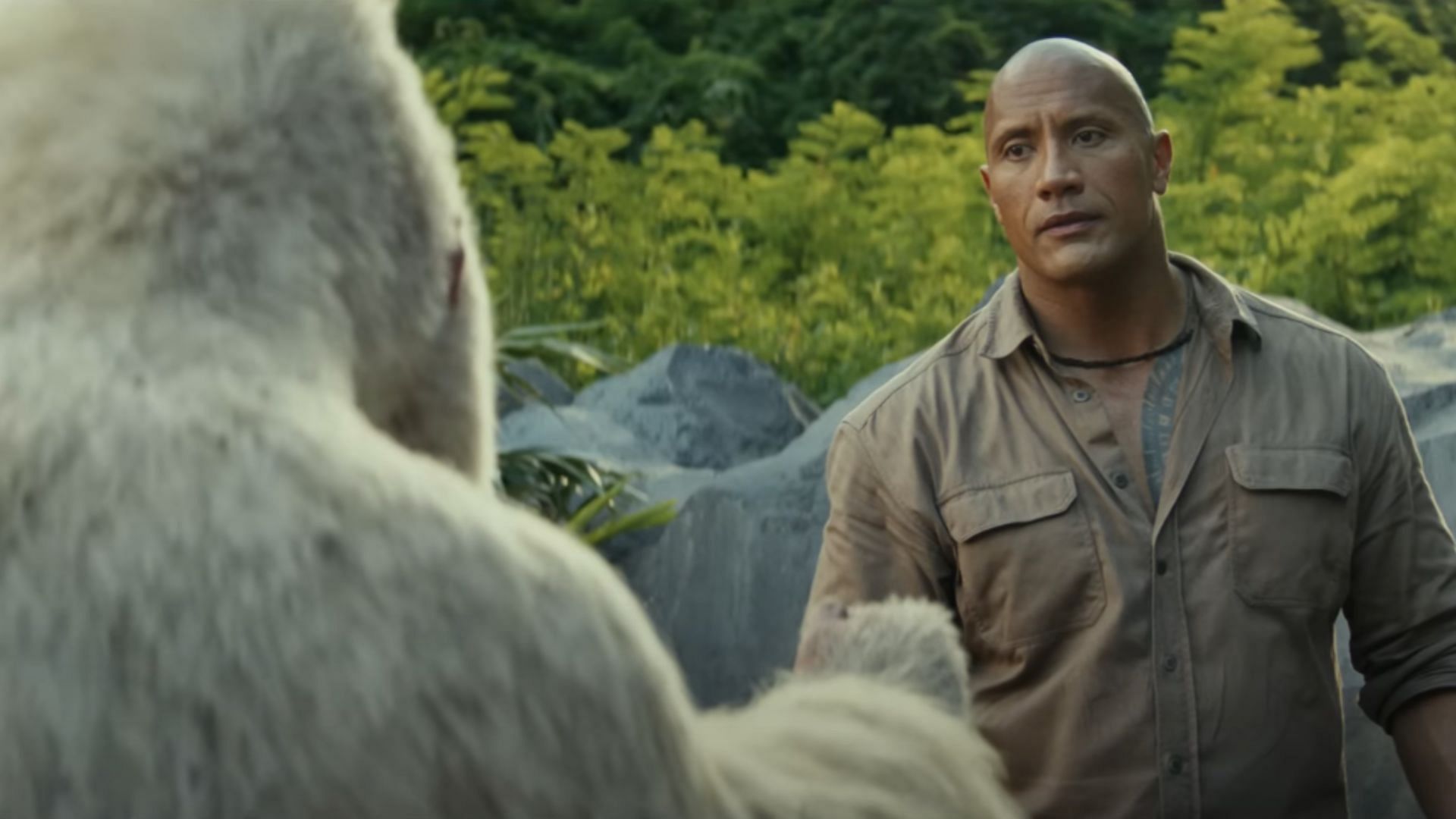 Dwayne Johnson in Rampage (Image via YouTube/Warner Bros.)