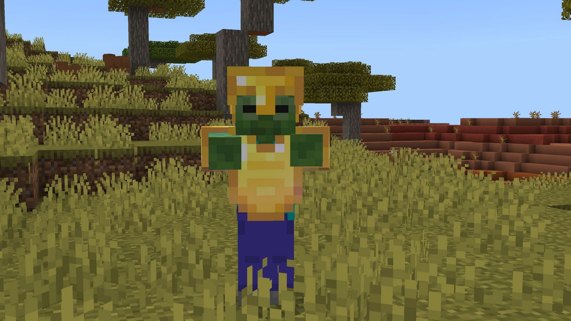 You need to find a zombie that is wearing armor (Image via Sportskeeda Gaming || Mojang Studios)