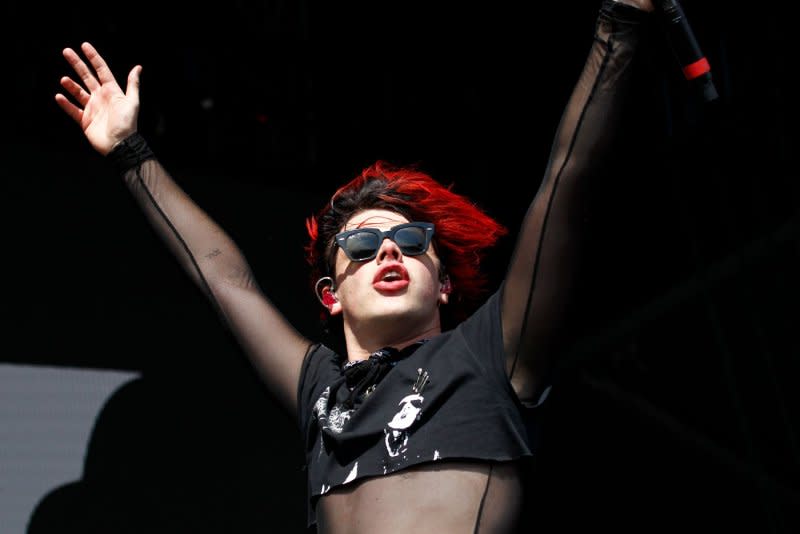 Alternative rock artist Yungblud performs on stage during the iHeartRadio Music Festival Daytime Concerts in 2021. File Photo by James Atoa/UPI