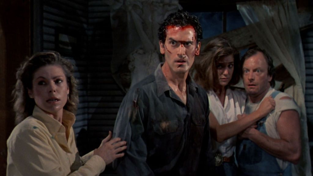 Bruce Campbell leading the cast of Evil Dead 2 Dead by Dawn