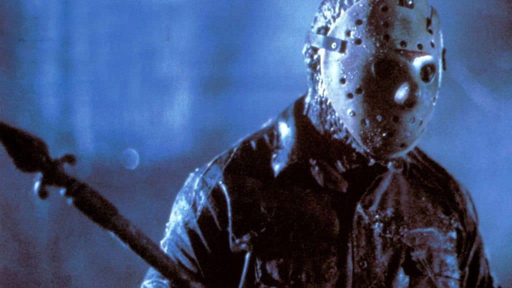 Jason about to kill in Friday the 13th.