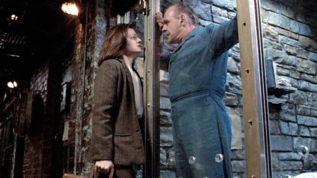 Clarice speaking to Hannibal Lecter.