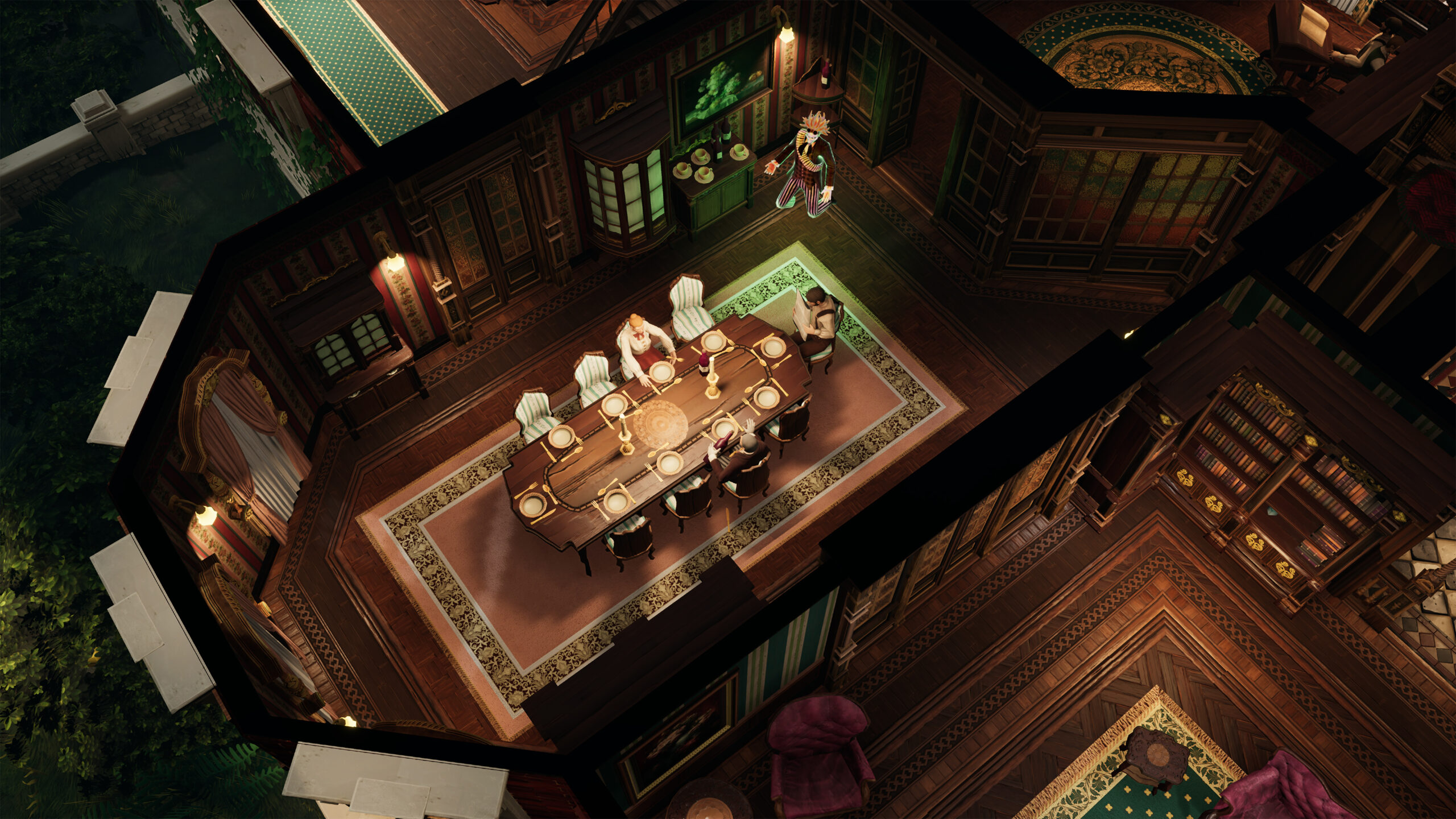 Ghost Keeper demo screenshot of Phineas summoned to the dining room