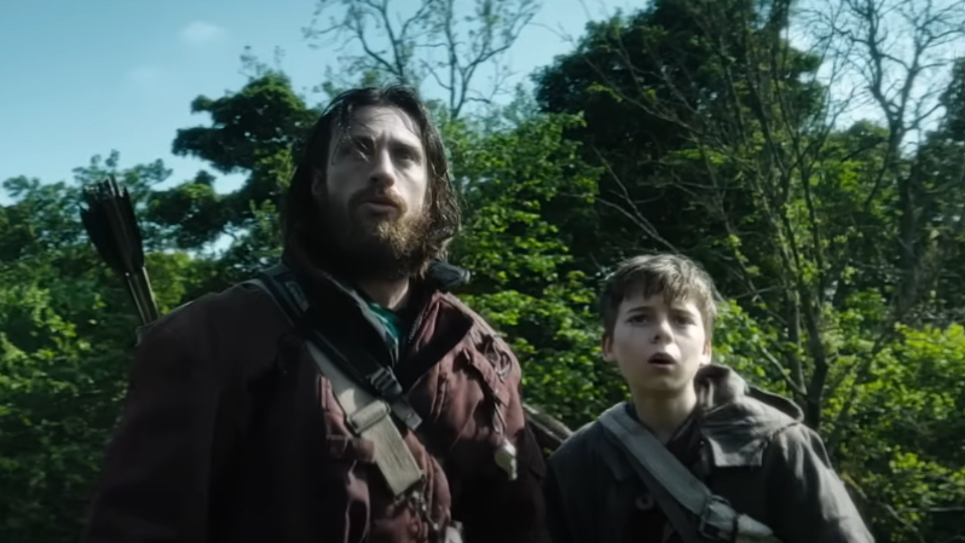 Aaron Taylor-Johnson and Alfie Williams in 28 Years Later