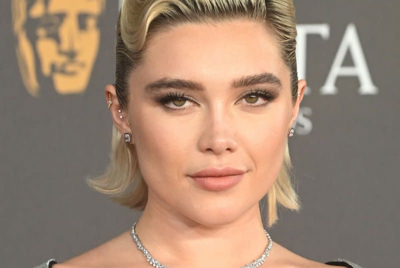 English actress Florence Pugh attends the EE BAFTA Film Awards in 2024. File Photo by Rune Hellestad/ UPI