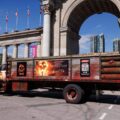 Final Destination: Bloodlines promoted by a blood-splattered logging truck cruising the … – JoBlo