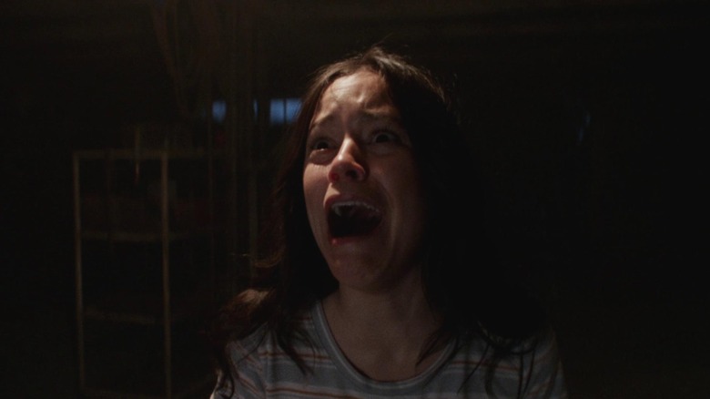 A screaming Jenna Ortega as Lorraine in X