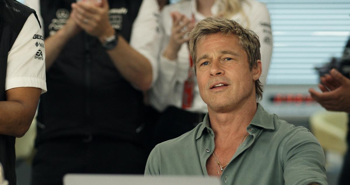 Actor Brad Pitt in a scene from “F1: The Movie” / Courtesy of Courtesy of Warner Bros. Korea